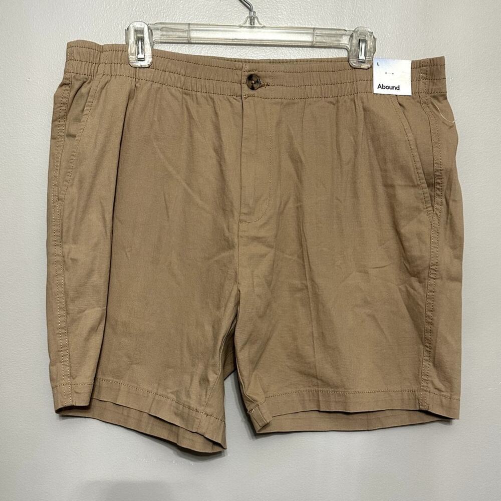 Abound Men's Tan/Khaki Elastic Waist Button/Zip Closure Pockets XXL NWT